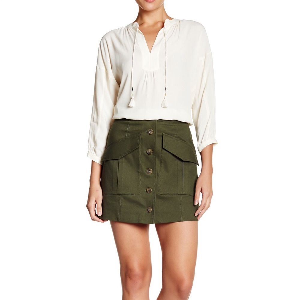 Button-Front Utility Skirt.